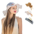 Ladies Fashion Sun Hat Foldable Straw Hat