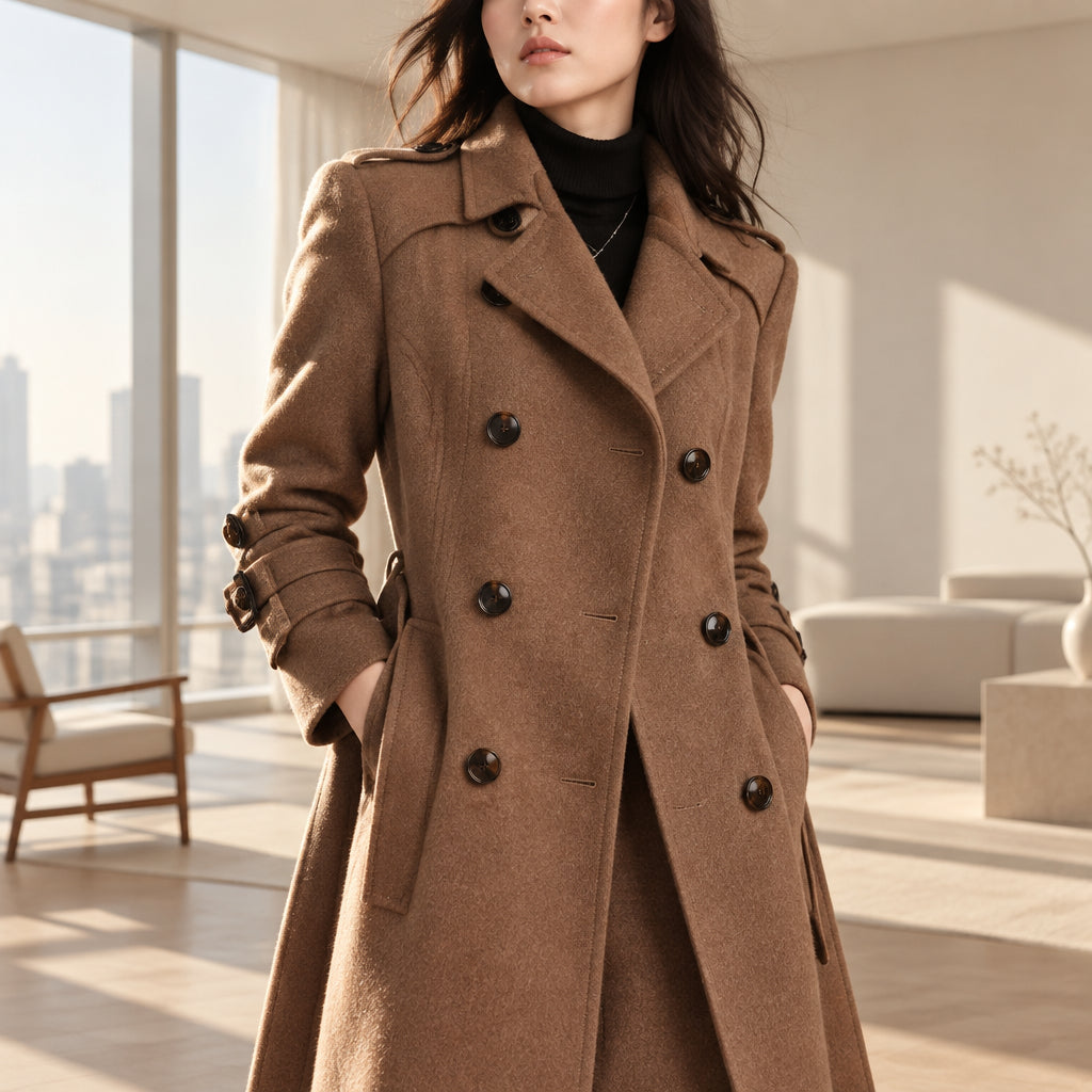 Women's  double-breasted winter coat